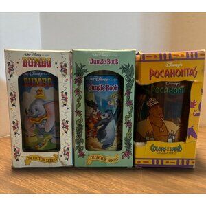 Walt Disney Collector Series Plastic Tumblers Set of 3 Burger King VTG 1990s